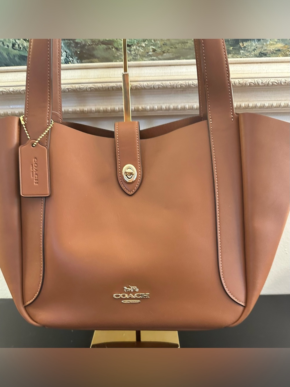 Coach Hadley leather turnlock tote - Picture 3 of 6